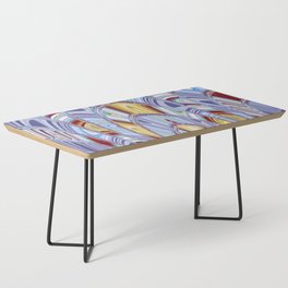 Kaleidoscopic Abstraction in Violet And Yellow Coffee Table