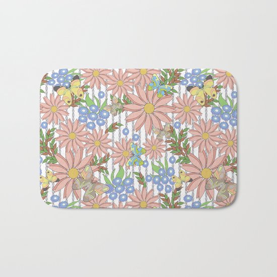 cute floral pattern Bath Mat