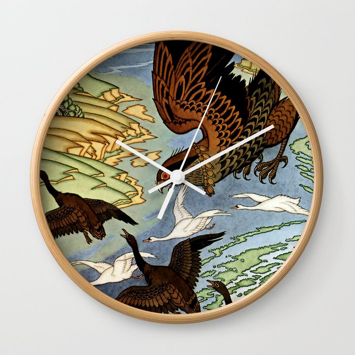 Ivan Bilibin Illustration “Falcon” for “Volga” Wall Clock