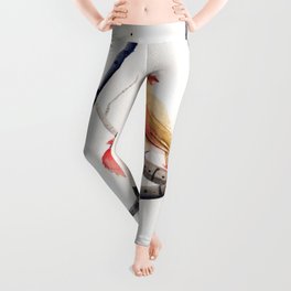 Cardinals and Birch Trees  Leggings