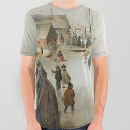 Ice-skating in a Village  All Over Graphic Tee