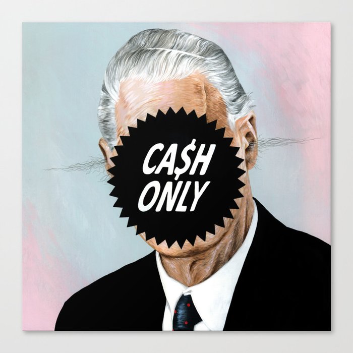 CA$H ONLY Canvas Print