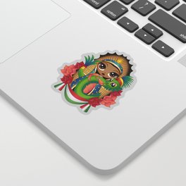 Guadalupe n' Quetzalcoatl Sticker