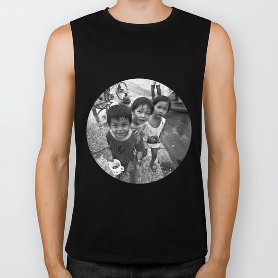 Vietnamese Children with a goldfish Biker Tank