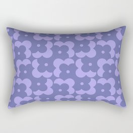 Very Peri Puzzle de Fleurs Rectangular Pillow