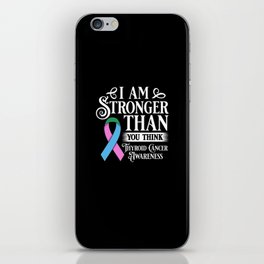 Thyroid Cancer Ribbon Awareness Survivor iPhone Skin