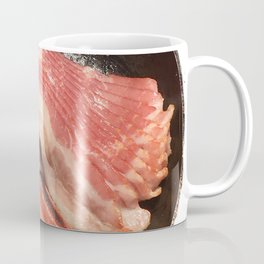 Meat Pan, Photograph of hot dogs and bacon while camping Coffee Mug