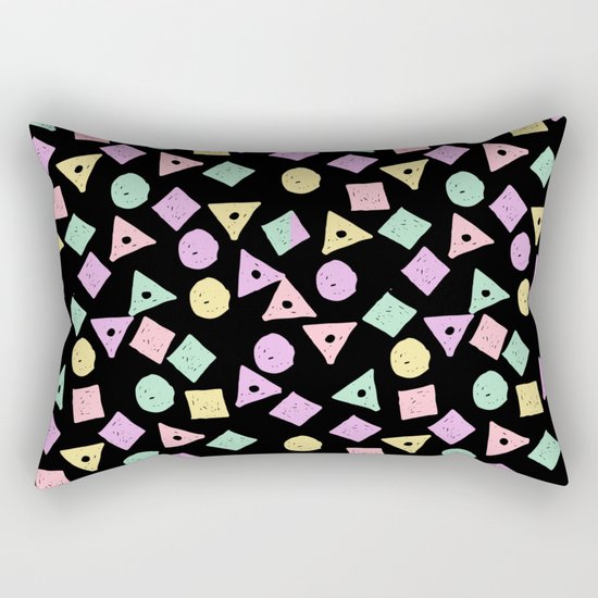 Mikkel - pastel shapes minimal abstract pattern design charlotte winter prints Rectangular Pillow