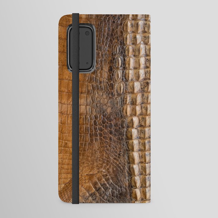 Crocodile leather texture Android Wallet Case