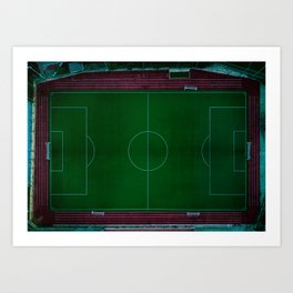 Empty Football Pitch Art Print