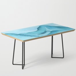 Soft Blue Mountain Landscape Coffee Table