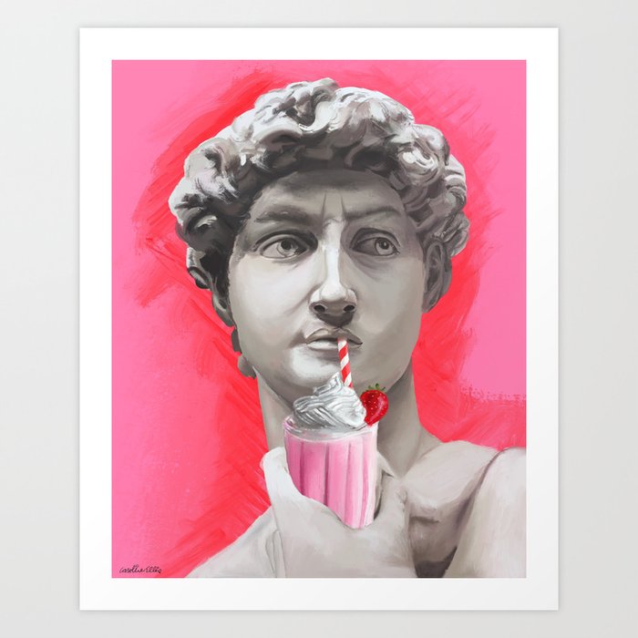 David in Pink Art Print