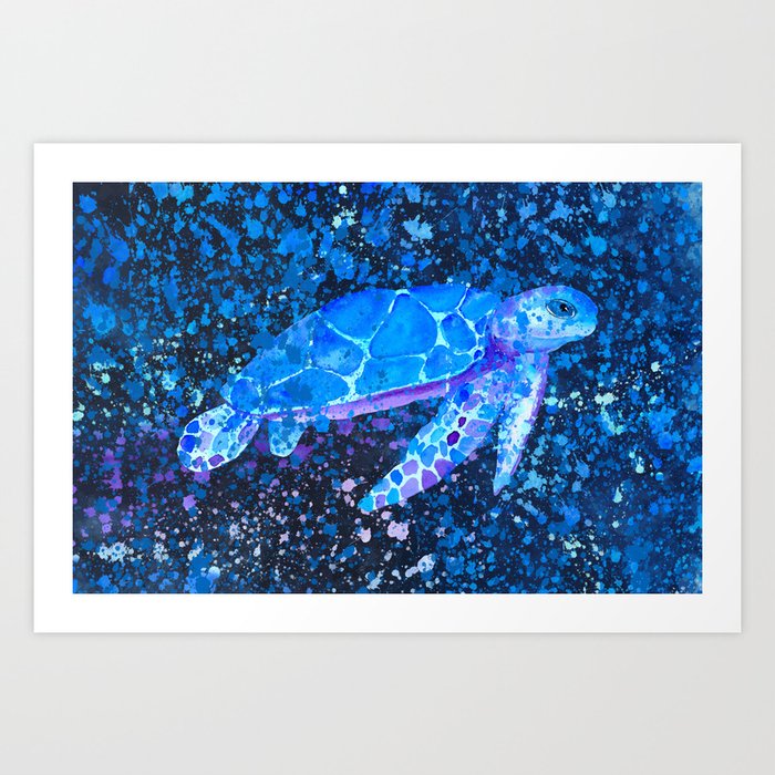 Turtle Abstract  Art Print