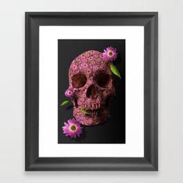 SKULL and FLOWERS Framed Art Print