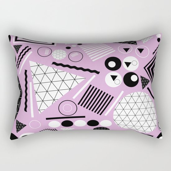 Busy Busy Busy Black And White! Rectangular Pillow