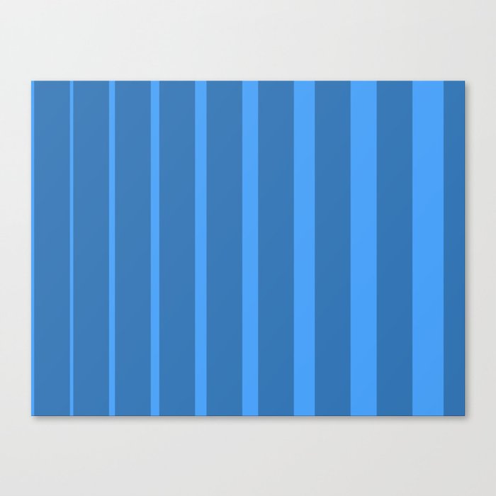 Blue Blinds III - Blue Abstract Art Canvas Print
