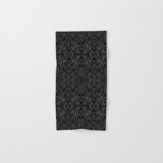 Slate Gray Black Pattern Hand & Bath Towel