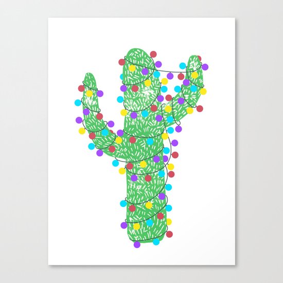 Festive Cactus Canvas Print