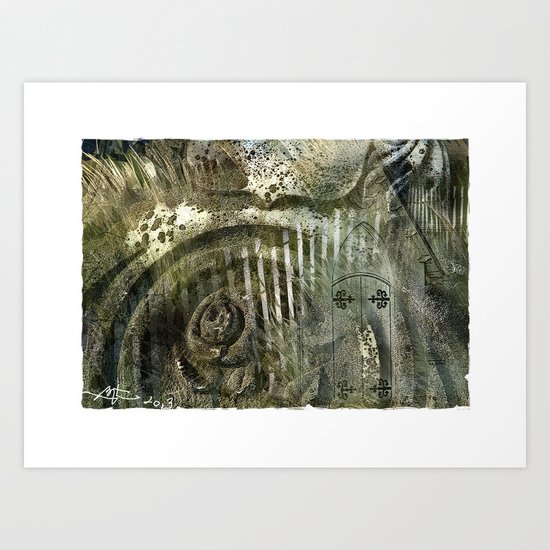 1800's Gravestone Art Series 2 Art Print