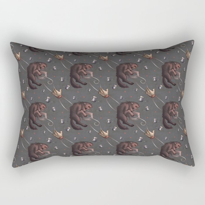 Fenrir Pattern Rectangular Pillow