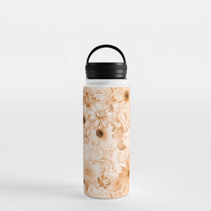 yellow ochre floral bouquet aesthetic cluster Water Bottle