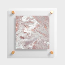 Marble And Copper  Floating Acrylic Print