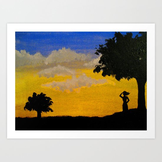 waiting Art Print