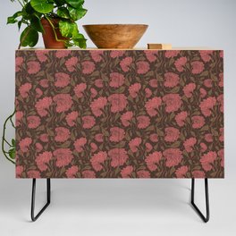 Ornamental Floral Print - Pink Credenza