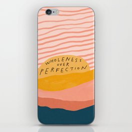 Wholeness Over Perfection | Waves Hand Lettering Design iPhone Skin