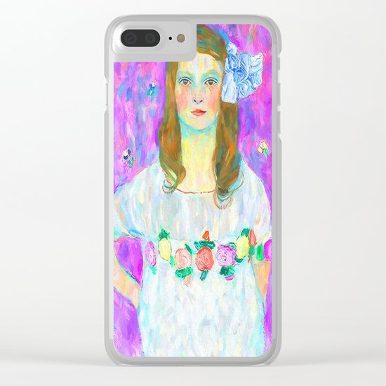 After Klimt - Portrait of Mada Clear iPhone Case
