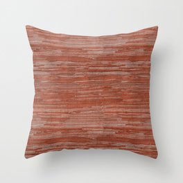 Old Market Textile in Faded Terracotta Throw Pillow