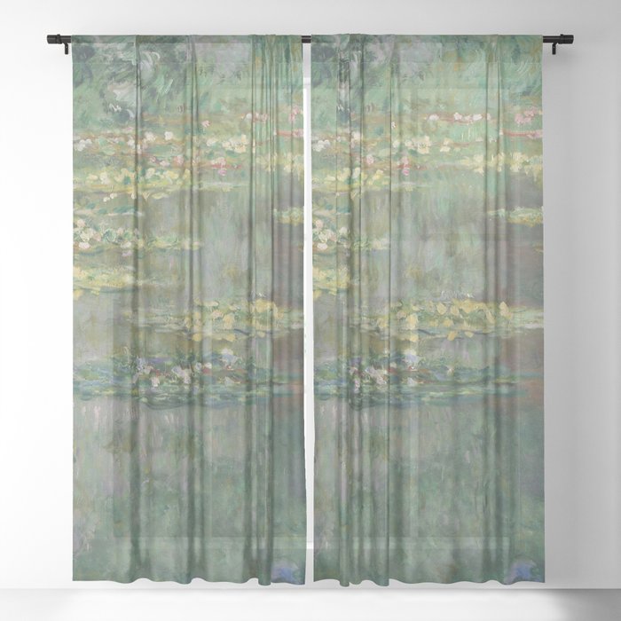 Monet - Water Lily Pond (Le Bassin Des Nympheas) Sheer Curtain