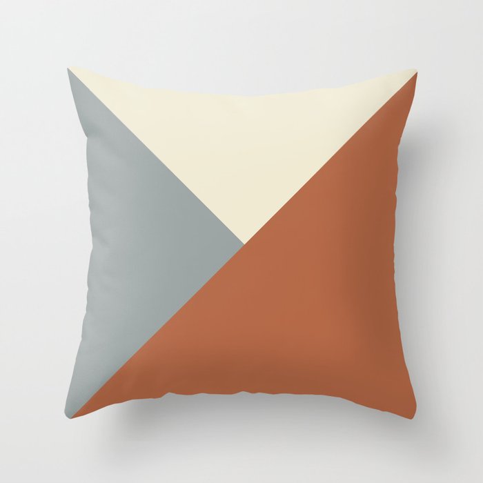 Origami Geo Tile // Terracotta Throw Pillow