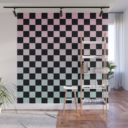 Gradient Checkerboard Wall Mural