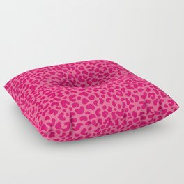 Feline Animal Print - Red Violet Floor Pillow
