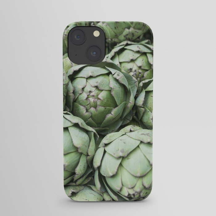 Artichoke vegetable green art print- farmersmarket stand in France - food and travel photography iPhone Case
