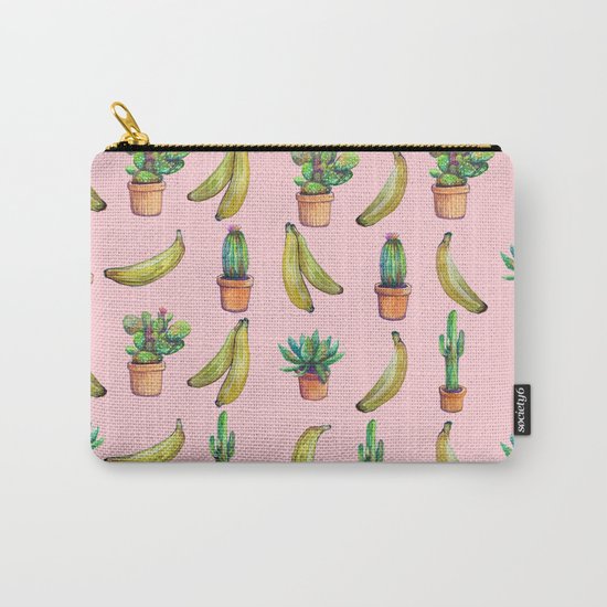For Her (cactus and Bananas) Carry-All Pouch