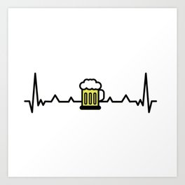 EKG Beer Mug Art Print