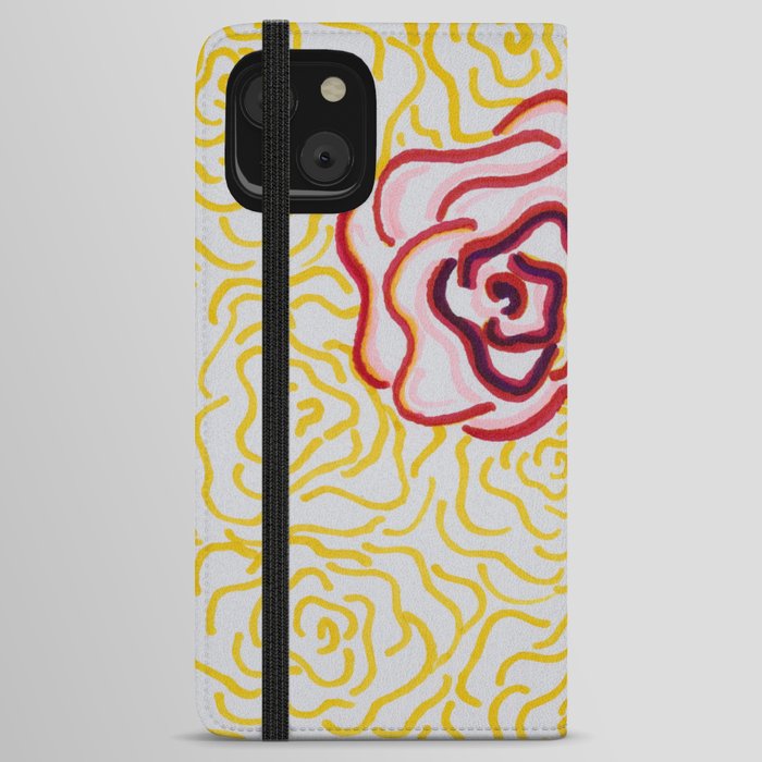 Yellow Rose iPhone Wallet Case