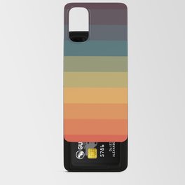 Colorful Retro Striped Rainbow Android Card Case
