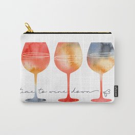 Time to Wine Down Watercolour Carry-All Pouch