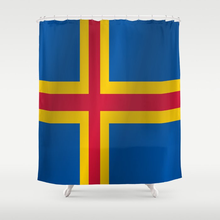 Flag of Aland Shower Curtain