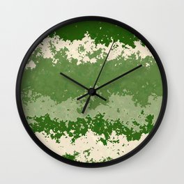 Tones of Green Abstract Lines Wall Clock