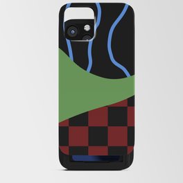 Checked simple line colorblock 2 iPhone Card Case