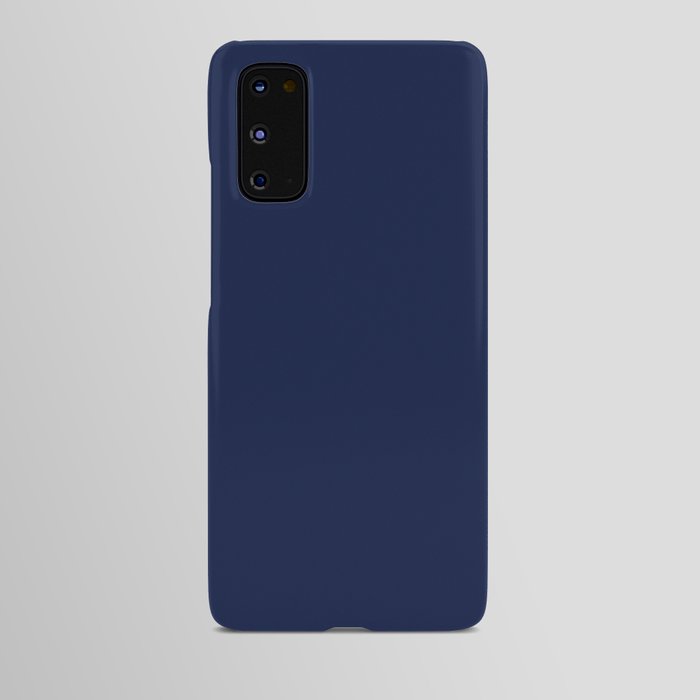 Navy Blue Minimalist Solid Color Block Spring Summer Android Case