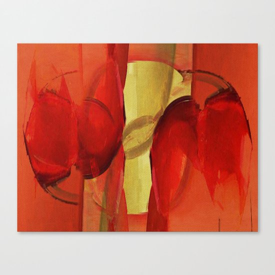 Two Red Horses Canvas Print