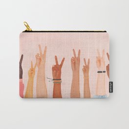 Peace Carry-All Pouch | Handsup, Finger, Peace, Girls, Woman, Love, Graphicdesign, Females, Hand, Raised 