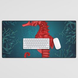 Red seahorse - Hippocampus Desk Mat