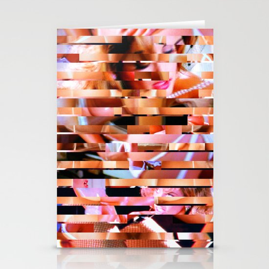 Dinner Party Glitch 1 Stationery Cards