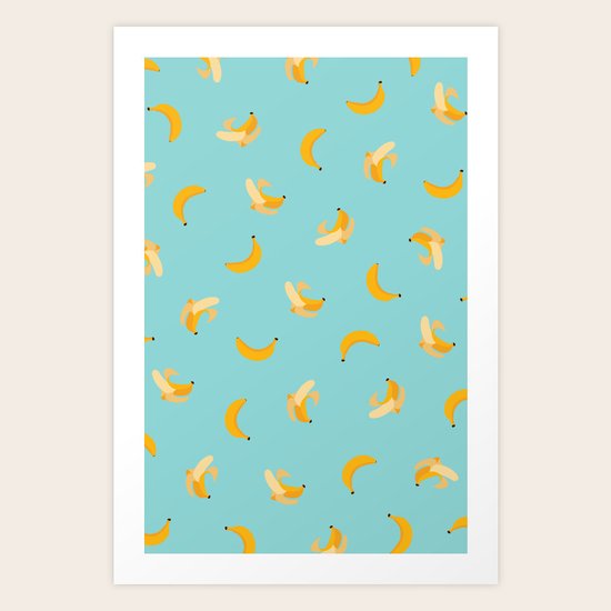 Banana Pattern Art Print